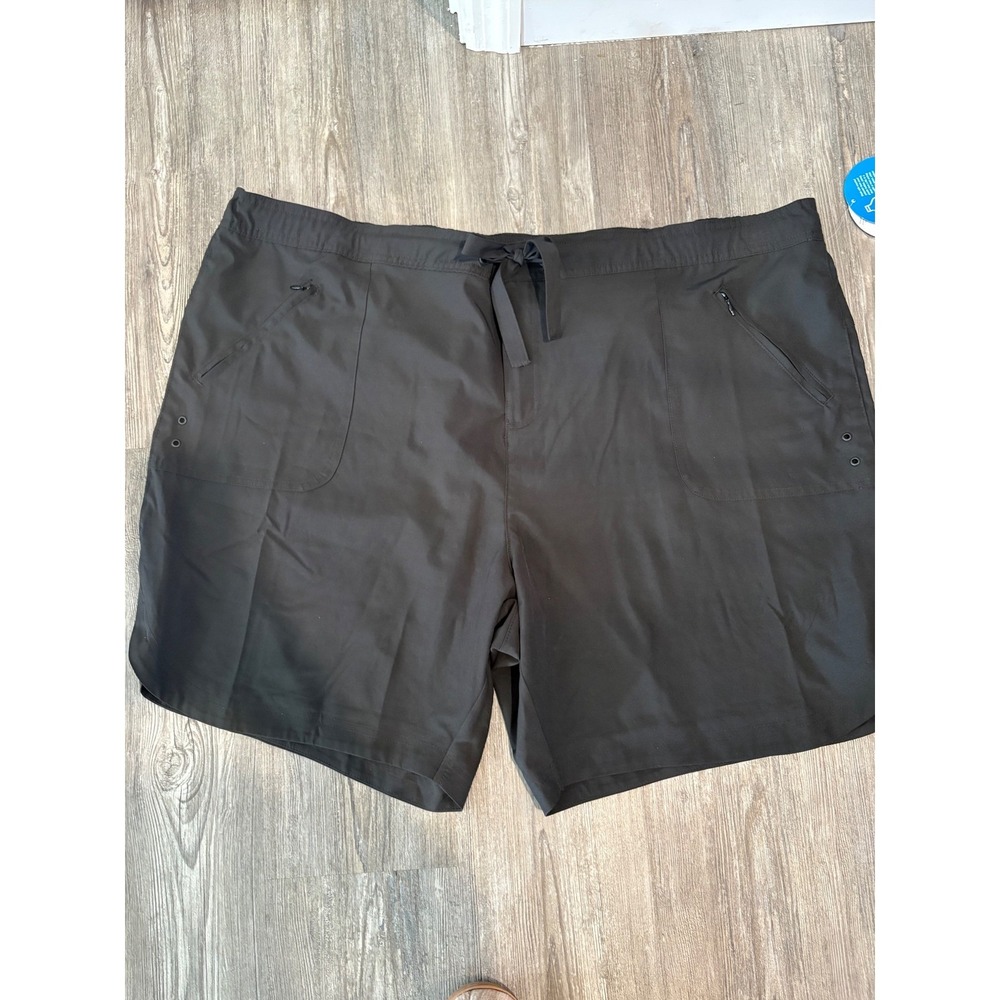 Sol Borne Mens Plus‎ Size 3X Black Active Shorts Zipper Pockets Drawstring NWT